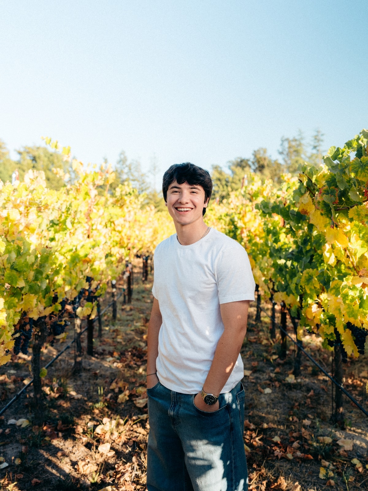 Jonah Kunis in a vineyard, portrait 3 of 4